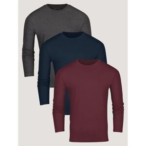 Lot Of 3 New Fresh Clean Threads Essential Cotton Crew Neck Long Sleeve 3XLT Tee